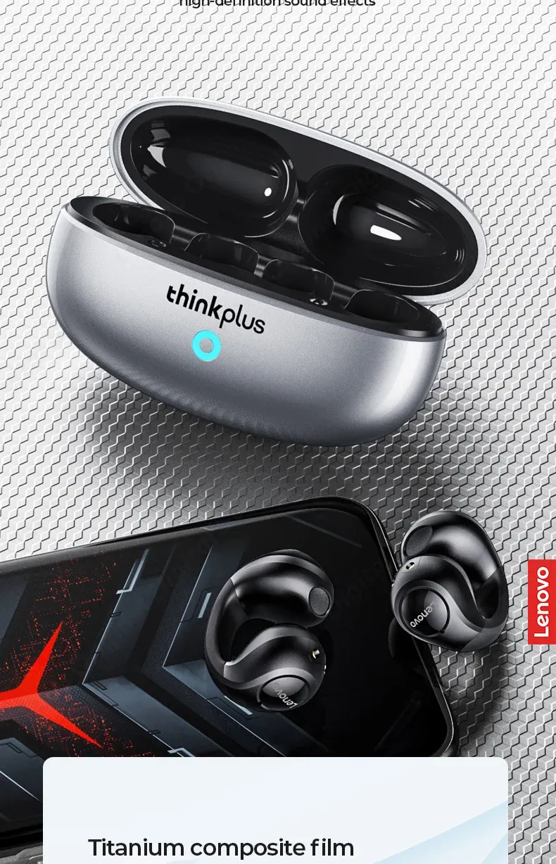 Lenovo XT83 II Wireless Headphones Bluetooth 5.3 Earphones Earclip Design Touch Control Bone Conduction Earbuds Sports Headsets Lenovo XT83 II Wireless Headphones Bluetooth 5.3 Earphones Earclip Design Touch Control Bone Conduction Earbuds Sports Headsets