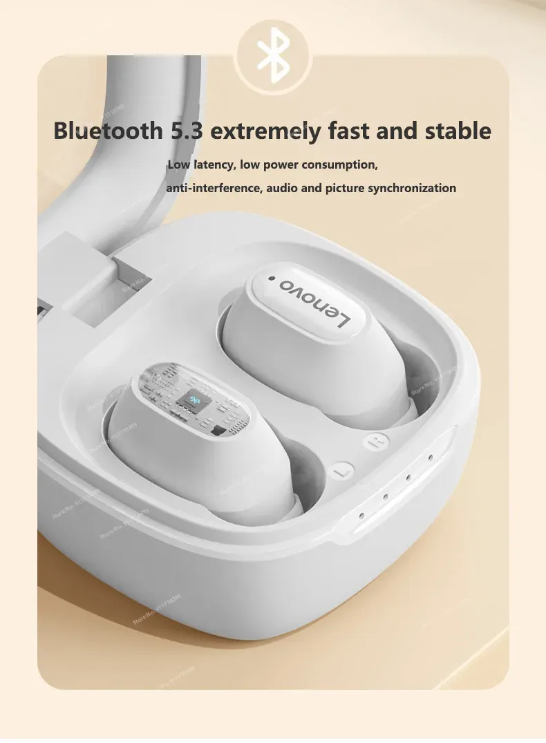 Lenovo XT62 Bluetooth 5.3 Earphones Wireless HiFi Sport Noise Reduction Headset with Mic Touch Control TWS Original Earbuds Lenovo XT62 Bluetooth 5.3 Earphones Wireless HiFi Sport Noise Reduction Headset with Mic Touch Control TWS Original Earbuds