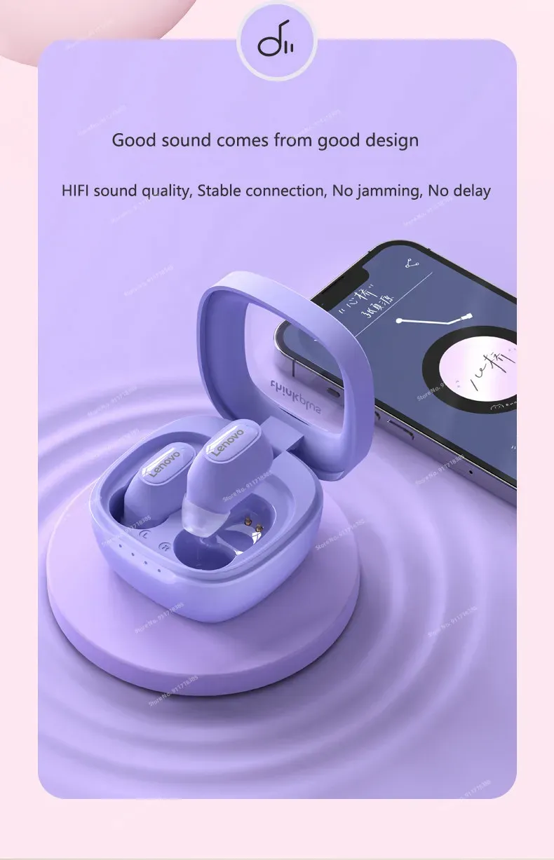 Lenovo XT62 Bluetooth 5.3 Earphones Wireless HiFi Sport Noise Reduction Headset with Mic Touch Control TWS Original Earbuds Lenovo XT62 Bluetooth 5.3 Earphones Wireless HiFi Sport Noise Reduction Headset with Mic Touch Control TWS Original Earbuds