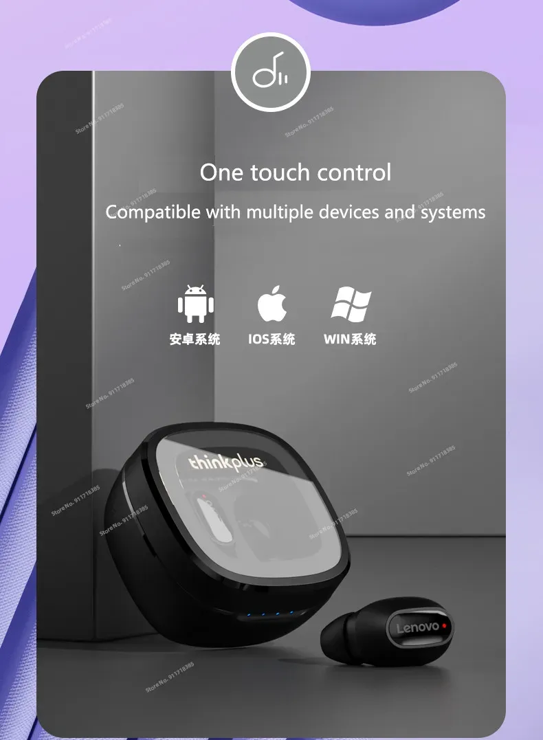 Lenovo XT62 Bluetooth 5.3 Earphones Wireless HiFi Sport Noise Reduction Headset with Mic Touch Control TWS Original Earbuds Lenovo XT62 Bluetooth 5.3 Earphones Wireless HiFi Sport Noise Reduction Headset with Mic Touch Control TWS Original Earbuds