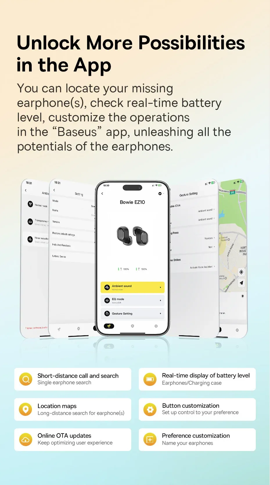 Baseus Bowie EZ10 TWS Earphone Bluetooth 5.3 Wireless Headphone Fast Charge Mini in Ear Earbuds Sports Headset 0.06s Low Latency Baseus Bowie EZ10 TWS Earphone Bluetooth 5.3 Wireless Headphone Fast Charge Mini in Ear Earbuds Sports Headset 0.06s Low Latency