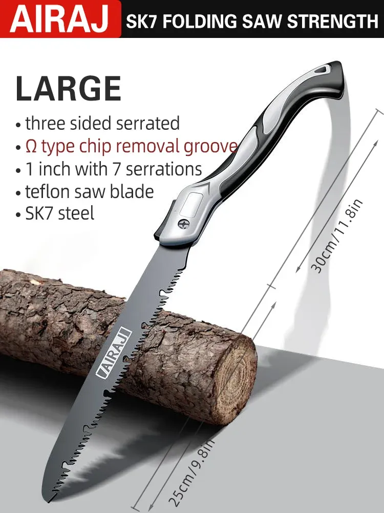 AIRAJ Folding Saw Woodworking Folding hacksaw Multifunction Cutting Wood Sharp Camping Garden Prunch Saw Tree Chopper Knife Hand AIRAJ Folding Saw Woodworking Folding hacksaw Multifunction Cutting Wood Sharp Camping Garden Prunch Saw Tree Chopper Knife Hand