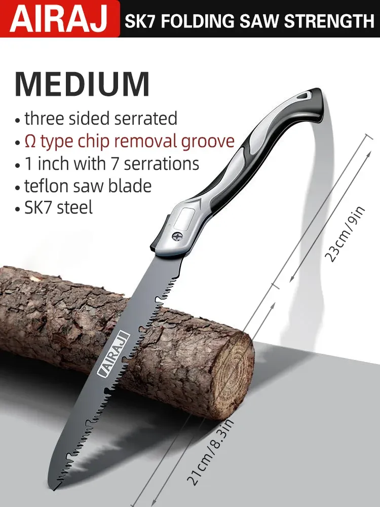 AIRAJ Folding Saw Woodworking Folding hacksaw Multifunction Cutting Wood Sharp Camping Garden Prunch Saw Tree Chopper Knife Hand AIRAJ Folding Saw Woodworking Folding hacksaw Multifunction Cutting Wood Sharp Camping Garden Prunch Saw Tree Chopper Knife Hand