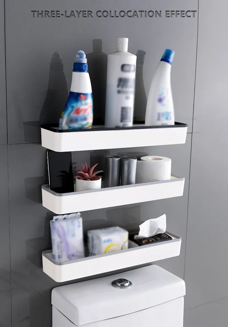 Wall Hanging Toilet Bathroom Storage Cabinet Rack Punch Free Multifunctional Artifact Above Toilet Rack Shelf Organizer Wall Hanging Toilet Bathroom Storage Cabinet Rack Punch Free Multifunctional Artifact Above Toilet Rack Shelf Organizer