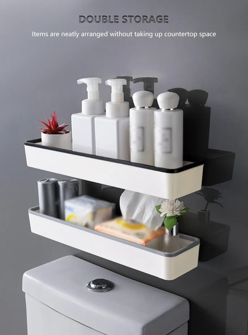 Wall Hanging Toilet Bathroom Storage Cabinet Rack Punch Free Multifunctional Artifact Above Toilet Rack Shelf Organizer Wall Hanging Toilet Bathroom Storage Cabinet Rack Punch Free Multifunctional Artifact Above Toilet Rack Shelf Organizer