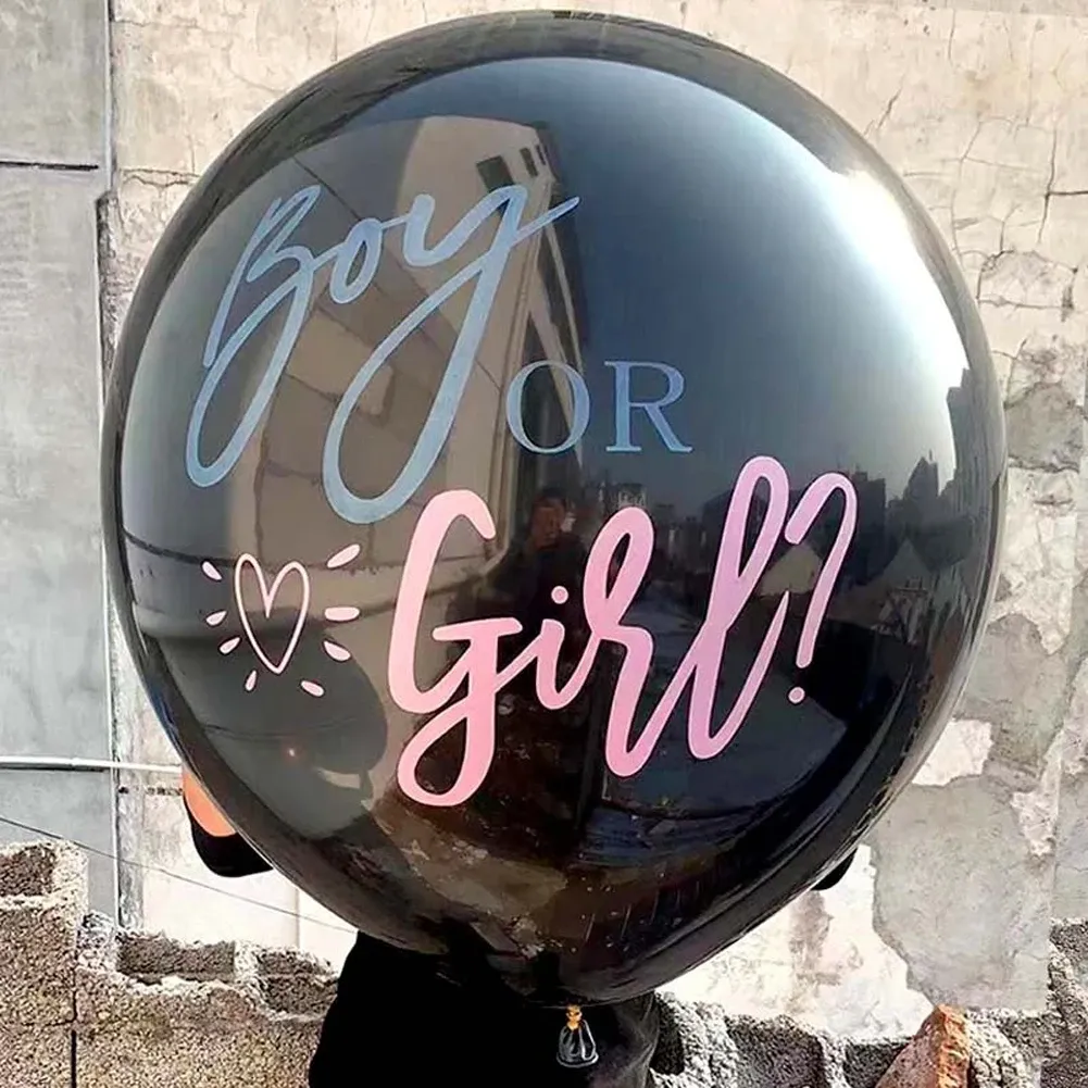 Giant Boy Or Girl Gender Reveal Black Latex Balloon Baby Shower Confetti Ballons Birthday Gender Reveal Party Decoration Giant Boy Or Girl Gender Reveal Black Latex Balloon Baby Shower Confetti Ballons Birthday Gender Reveal Party Decoration