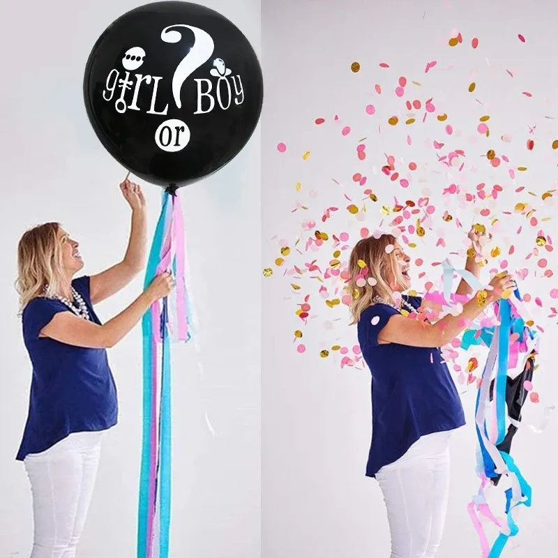 Giant Boy Or Girl Gender Reveal Black Latex Balloon Baby Shower Confetti Ballons Birthday Gender Reveal Party Decoration Giant Boy Or Girl Gender Reveal Black Latex Balloon Baby Shower Confetti Ballons Birthday Gender Reveal Party Decoration
