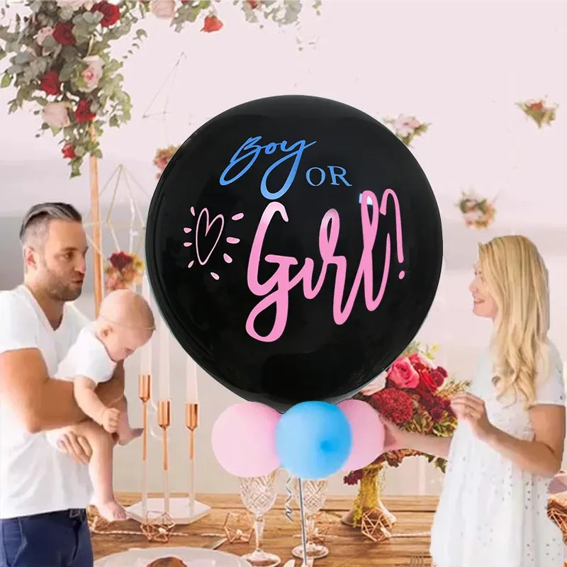 Giant Boy Or Girl Gender Reveal Black Latex Balloon Baby Shower Confetti Ballons Birthday Gender Reveal Party Decoration Giant Boy Or Girl Gender Reveal Black Latex Balloon Baby Shower Confetti Ballons Birthday Gender Reveal Party Decoration