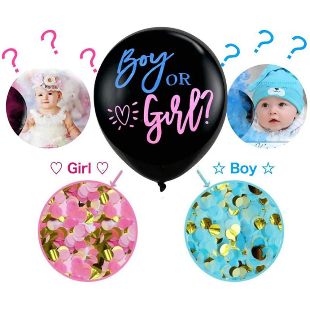 Giant Boy Or Girl Gender Reveal Black Latex Balloon Baby Shower Confetti Ballons Birthday Gender Reveal Party Decoration Giant Boy Or Girl Gender Reveal Black Latex Balloon Baby Shower Confetti Ballons Birthday Gender Reveal Party Decoration