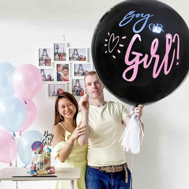 Giant Boy Or Girl Gender Reveal Black Latex Balloon Baby Shower Confetti Ballons Birthday Gender Reveal Party Decoration Giant Boy Or Girl Gender Reveal Black Latex Balloon Baby Shower Confetti Ballons Birthday Gender Reveal Party Decoration