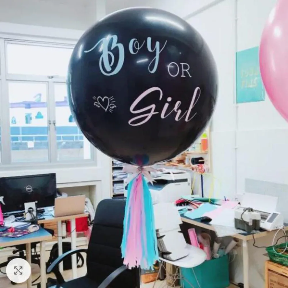 Giant Boy Or Girl Gender Reveal Black Latex Balloon Baby Shower Confetti Ballons Birthday Gender Reveal Party Decoration Giant Boy Or Girl Gender Reveal Black Latex Balloon Baby Shower Confetti Ballons Birthday Gender Reveal Party Decoration