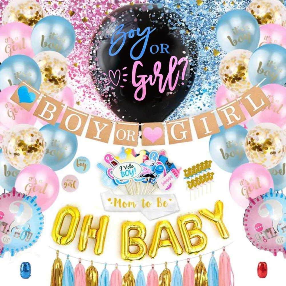 Giant Boy Or Girl Gender Reveal Black Latex Balloon Baby Shower Confetti Ballons Birthday Gender Reveal Party Decoration Giant Boy Or Girl Gender Reveal Black Latex Balloon Baby Shower Confetti Ballons Birthday Gender Reveal Party Decoration