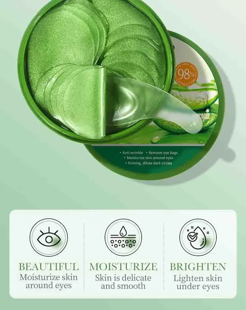 60pcs Aloe Vera Collagen Eye Mask Anti Dark Circles Removal Eyes Bags Moisturizing Firming Eye Patches Eyes Skin Care Products 60pcs Aloe Vera Collagen Eye Mask Anti Dark Circles Removal Eyes Bags Moisturizing Firming Eye Patches Eyes Skin Care Products