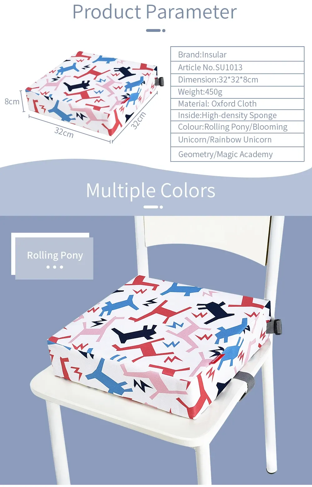 Children Kids Increased Booster Seat Cushion Pad Pillow Baby Dining High Chair Seat Cushions Adjustable Removable Baby Safety Children Kids Increased Booster Seat Cushion Pad Pillow Baby Dining High Chair Seat Cushions Adjustable Removable Baby Safety