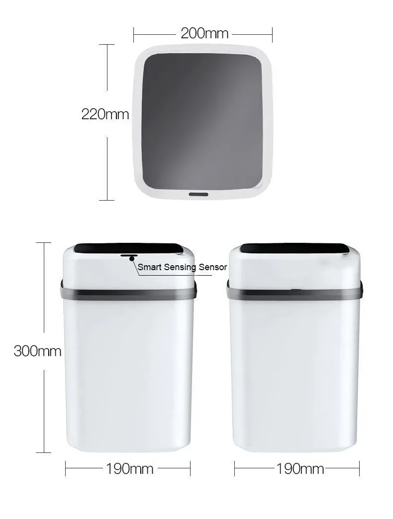 Kitchen Trash Bin 13L Bathroom Touch Trash Can In The Toilet Smart Garbage Bucket Waste Bins Dustbin Smart Trash Can Kitchen Kitchen Trash Bin 13L Bathroom Touch Trash Can In The Toilet Smart Garbage Bucket Waste Bins Dustbin Smart Trash Can Kitchen