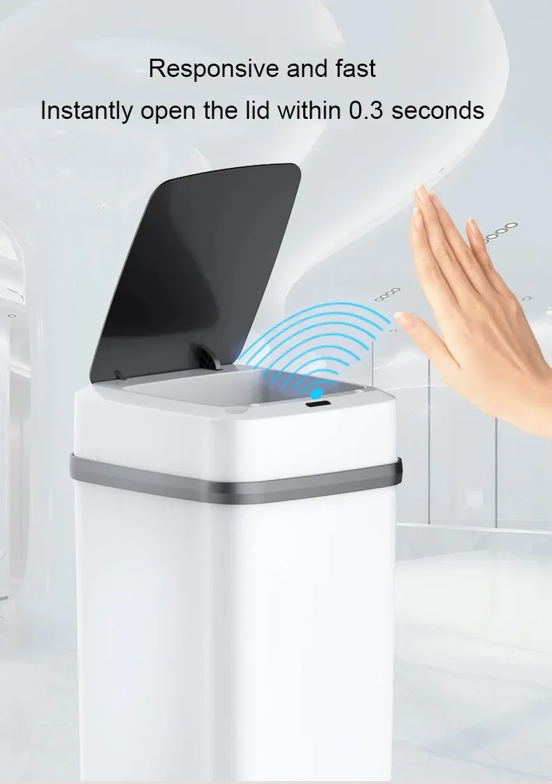 Kitchen Trash Bin 13L Bathroom Touch Trash Can In The Toilet Smart Garbage Bucket Waste Bins Dustbin Smart Trash Can Kitchen Kitchen Trash Bin 13L Bathroom Touch Trash Can In The Toilet Smart Garbage Bucket Waste Bins Dustbin Smart Trash Can Kitchen