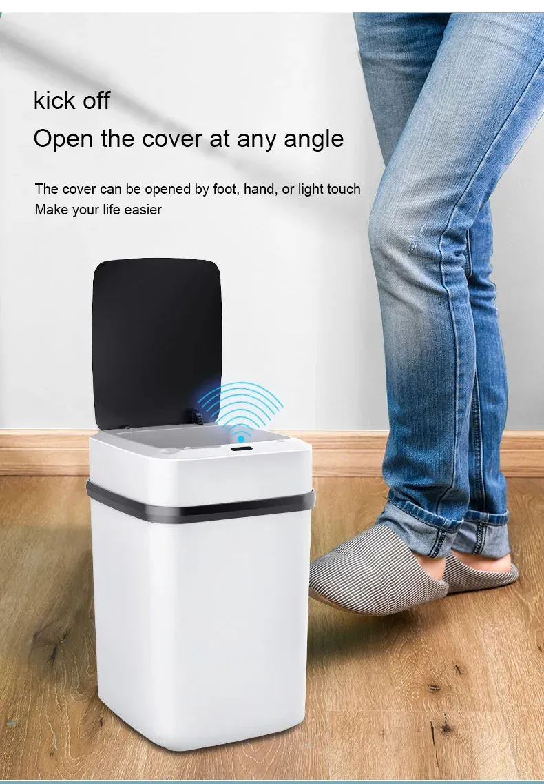 Kitchen Trash Bin 13L Bathroom Touch Trash Can In The Toilet Smart Garbage Bucket Waste Bins Dustbin Smart Trash Can Kitchen Kitchen Trash Bin 13L Bathroom Touch Trash Can In The Toilet Smart Garbage Bucket Waste Bins Dustbin Smart Trash Can Kitchen