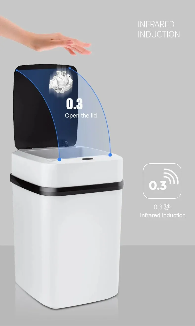 Kitchen Trash Bin 13L Bathroom Touch Trash Can In The Toilet Smart Garbage Bucket Waste Bins Dustbin Smart Trash Can Kitchen Kitchen Trash Bin 13L Bathroom Touch Trash Can In The Toilet Smart Garbage Bucket Waste Bins Dustbin Smart Trash Can Kitchen