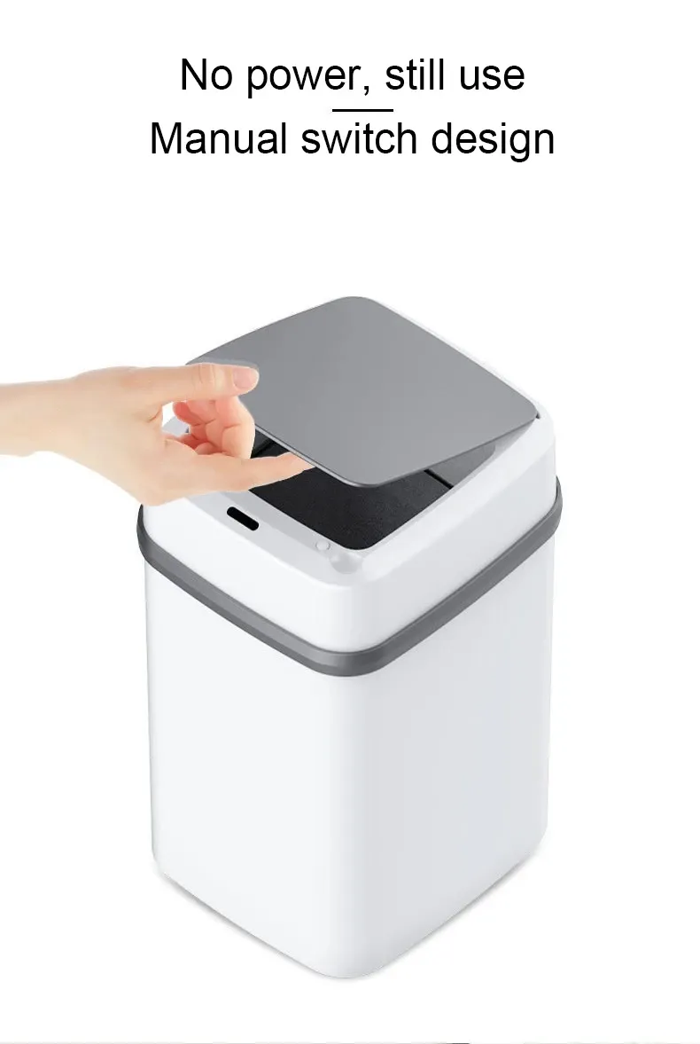 Kitchen Trash Bin 13L Bathroom Touch Trash Can In The Toilet Smart Garbage Bucket Waste Bins Dustbin Smart Trash Can Kitchen Kitchen Trash Bin 13L Bathroom Touch Trash Can In The Toilet Smart Garbage Bucket Waste Bins Dustbin Smart Trash Can Kitchen