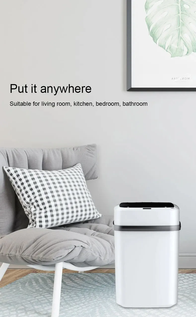 Kitchen Trash Bin 13L Bathroom Touch Trash Can In The Toilet Smart Garbage Bucket Waste Bins Dustbin Smart Trash Can Kitchen Kitchen Trash Bin 13L Bathroom Touch Trash Can In The Toilet Smart Garbage Bucket Waste Bins Dustbin Smart Trash Can Kitchen