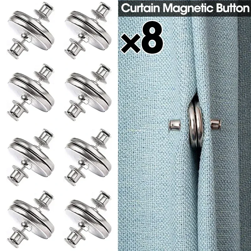 Curtain Magnetic Button Detachable Curtain Fix Fastener Clip Prevent Light Adjustment Window Screen Close Magnet Buckle Curtain Magnetic Button Detachable Curtain Fix Fastener Clip Prevent Light Adjustment Window Screen Close Magnet Buckle
