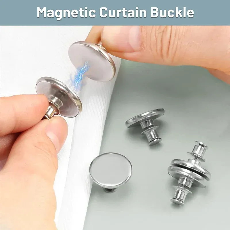 Curtain Magnetic Button Detachable Curtain Fix Fastener Clip Prevent Light Adjustment Window Screen Close Magnet Buckle Curtain Magnetic Button Detachable Curtain Fix Fastener Clip Prevent Light Adjustment Window Screen Close Magnet Buckle