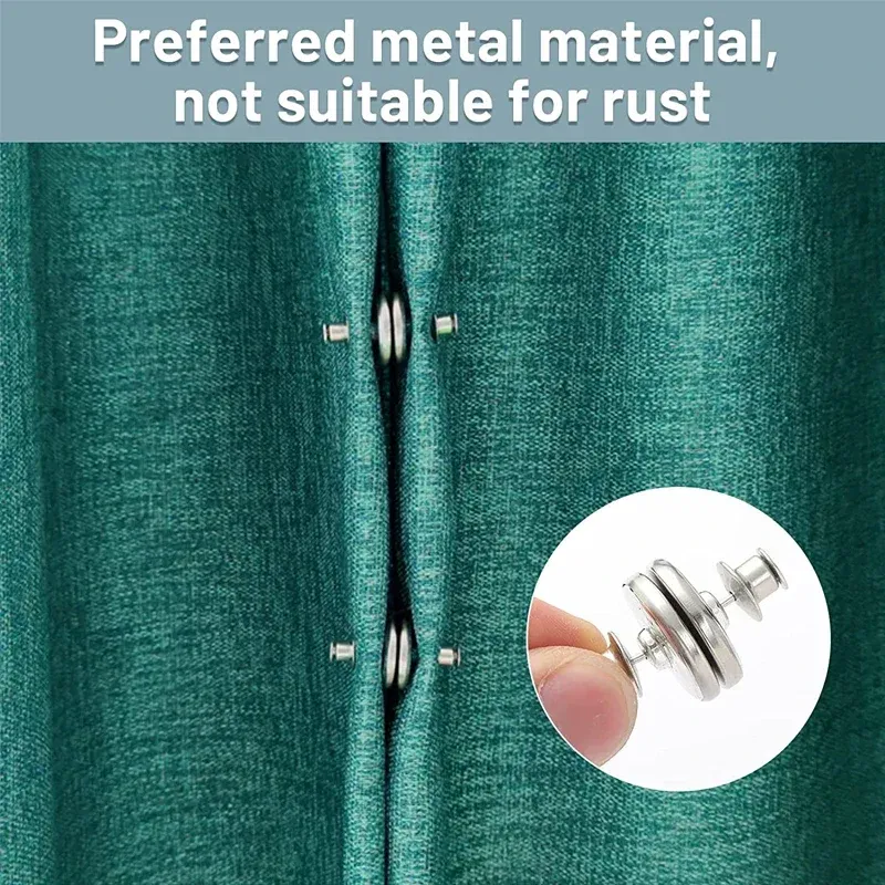 Curtain Magnetic Button Detachable Curtain Fix Fastener Clip Prevent Light Adjustment Window Screen Close Magnet Buckle Curtain Magnetic Button Detachable Curtain Fix Fastener Clip Prevent Light Adjustment Window Screen Close Magnet Buckle