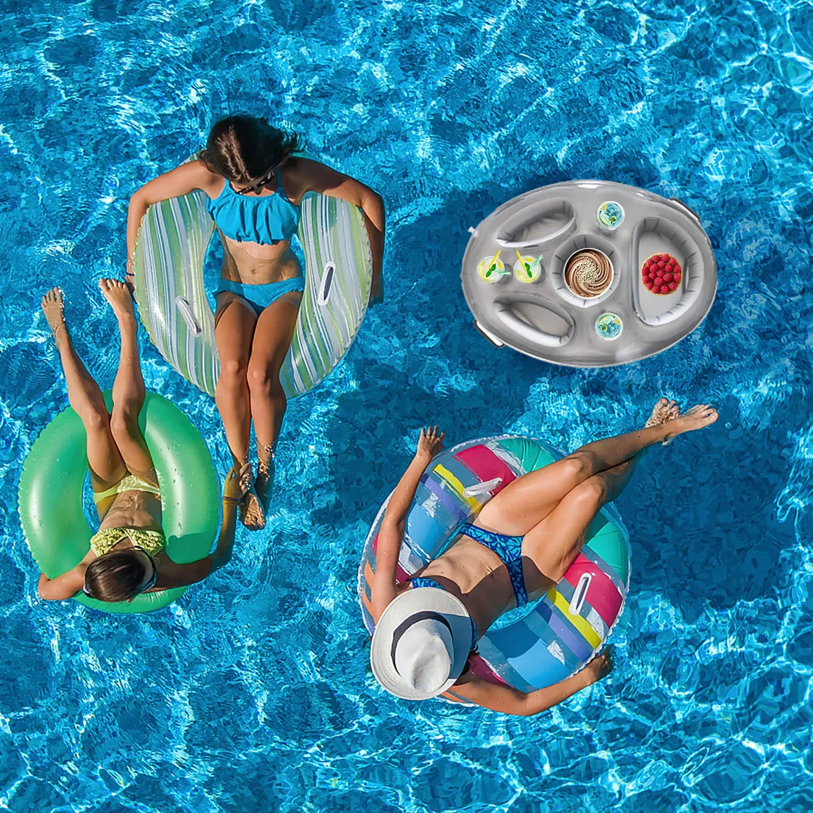 Summer Sea Bucket Cup Holder Inflatable Pool Beach Swimming Play Family Party Float Beer Drink Tray Cooler Table Toy Accessories Summer Sea Bucket Cup Holder Inflatable Pool Beach Swimming Play Family Party Float Beer Drink Tray Cooler Table Toy Accessories