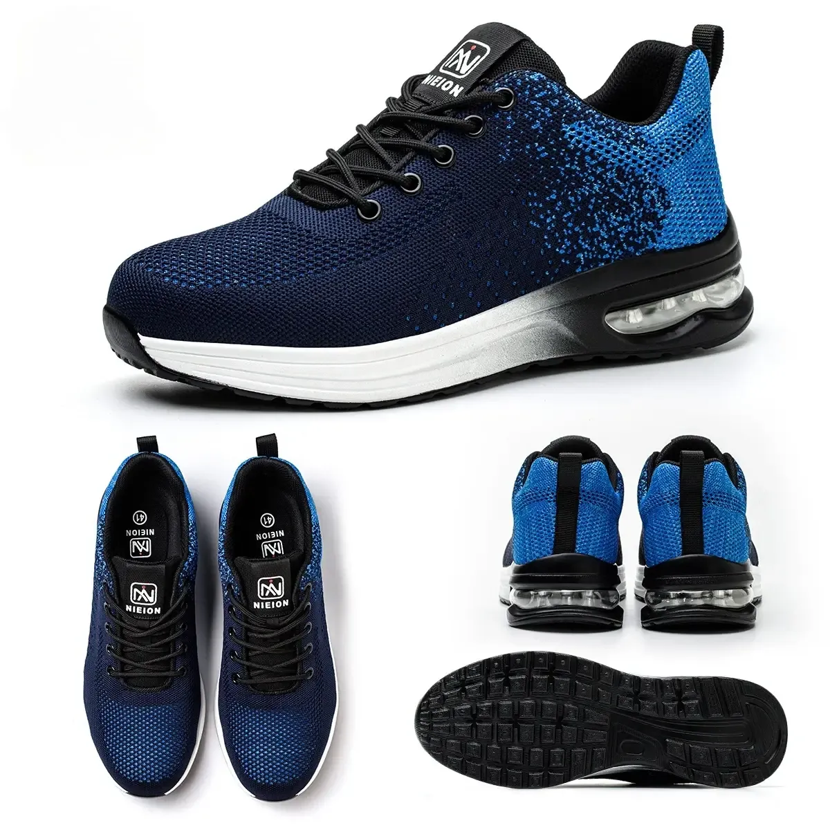 Air Cushion Work Safety Shoes For Men Women Breathable Work Sneakers Steel Toe Shoes Anti-puncture Safety Protective Shoe Air Cushion Work Safety Shoes For Men Women Breathable Work Sneakers Steel Toe Shoes Anti-puncture Safety Protective Shoe