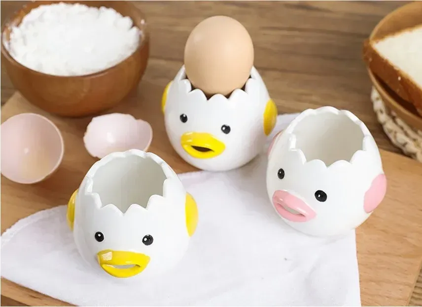 Egg White Separator Cute Cartoon Model Kitchen Accessories Easy Separation of Egg Whites and Yolks Ceramics Cooking Kitchen Tool Egg White Separator Cute Cartoon Model Kitchen Accessories Easy Separation of Egg Whites and Yolks Ceramics Cooking Kitchen Tool