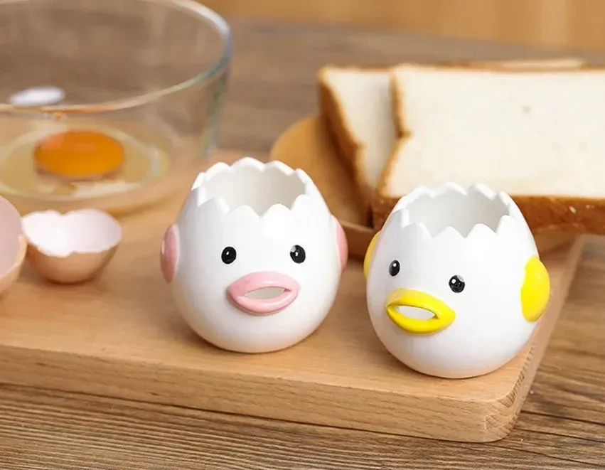 Egg White Separator Cute Cartoon Model Kitchen Accessories Easy Separation of Egg Whites and Yolks Ceramics Cooking Kitchen Tool Egg White Separator Cute Cartoon Model Kitchen Accessories Easy Separation of Egg Whites and Yolks Ceramics Cooking Kitchen Tool