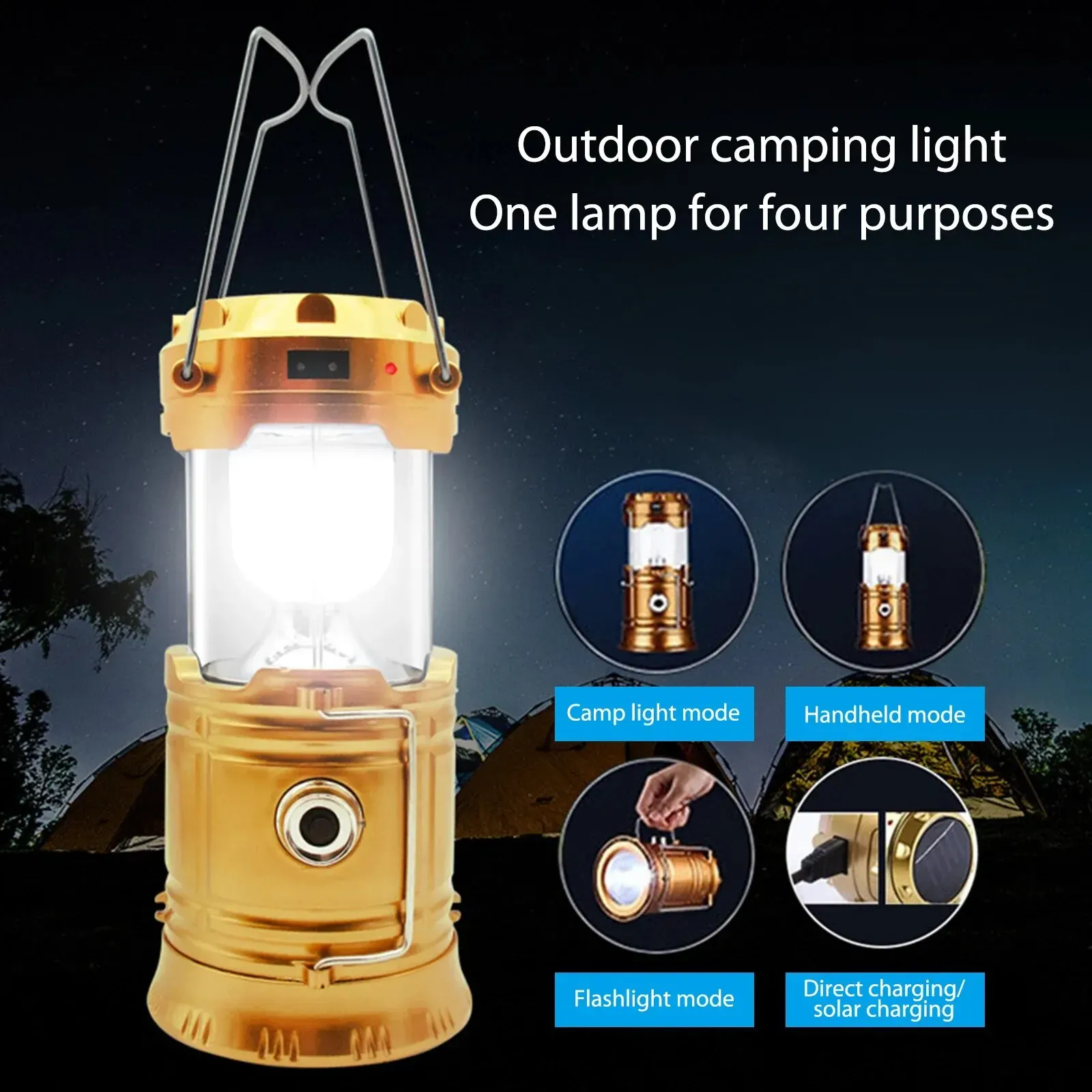 Solar Multifunctional Handheld Camping Lamp Tent Lamp LED Portable Flashlight Portable Waterproof Emergency Powered Work Light Solar Multifunctional Handheld Camping Lamp Tent Lamp LED Portable Flashlight Portable Waterproof Emergency Powered Work Light