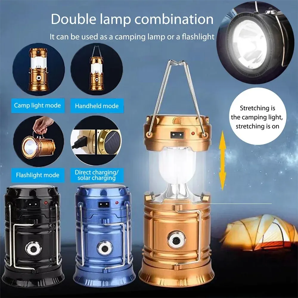 Solar Multifunctional Handheld Camping Lamp Tent Lamp LED Portable Flashlight Portable Waterproof Emergency Powered Work Light Solar Multifunctional Handheld Camping Lamp Tent Lamp LED Portable Flashlight Portable Waterproof Emergency Powered Work Light
