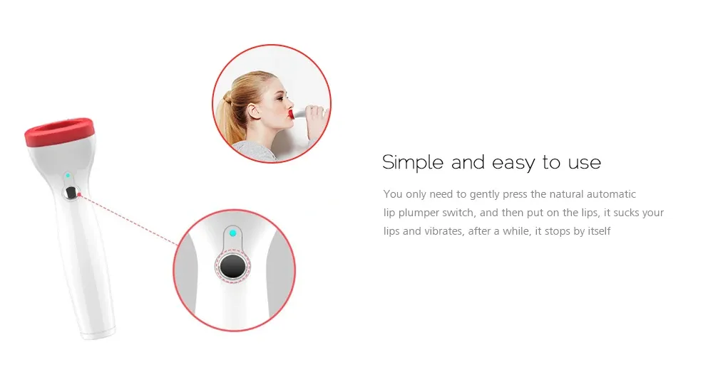 Silicone Lip Plumper Device Automatic Lip Plumper Electric Plumping Device Beauty Tool Fuller Bigger Thicker Lips for Women Silicone Lip Plumper Device Automatic Lip Plumper Electric Plumping Device Beauty Tool Fuller Bigger Thicker Lips for Women