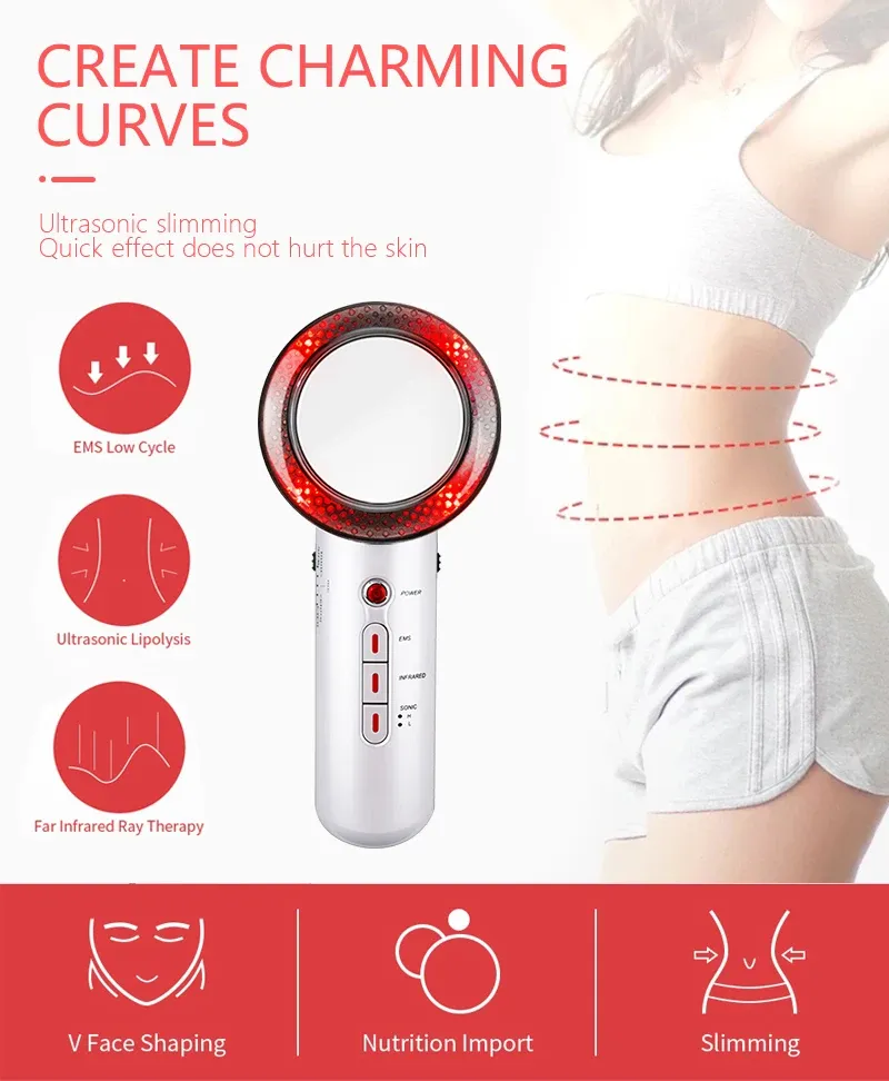 Ultrasonic 3 in 1 Cavitation EMS Slimming Massager Fat Burner Cellulite Skin Care Infrared Fat Removal Therapy Beauty Apparatus Ultrasonic 3 in 1 Cavitation EMS Slimming Massager Fat Burner Cellulite Skin Care Infrared Fat Removal Therapy Beauty Apparatus