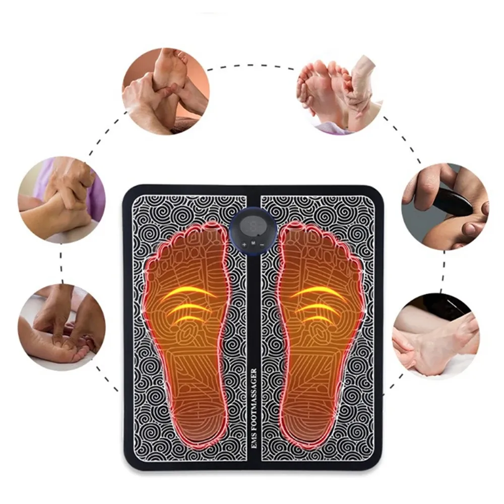 Remote EMS Foot Massager Pad Portable Electric Muscle Stimulation Massage Mat Improve Blood Circulation Relief Pain Relax Feet Remote EMS Foot Massager Pad Portable Electric Muscle Stimulation Massage Mat Improve Blood Circulation Relief Pain Relax Feet