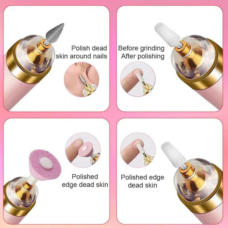 5 in 1 Electric Nail Polish Drill Machine With Light Portable Mini Electric Manicure Art Pen Tools For Gel Remover 5 in 1 Electric Nail Polish Drill Machine With Light Portable Mini Electric Manicure Art Pen Tools For Gel Remover