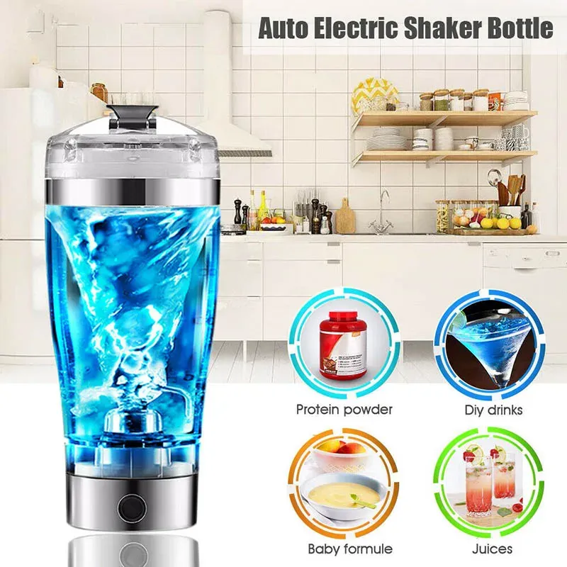 Electric Protein Shake Stirrer USB Shake Bottle Milk Coffee Blender Kettle Sports And Fitness Charging Electric Shaker Cup Electric Protein Shake Stirrer USB Shake Bottle Milk Coffee Blender Kettle Sports And Fitness Charging Electric Shaker Cup