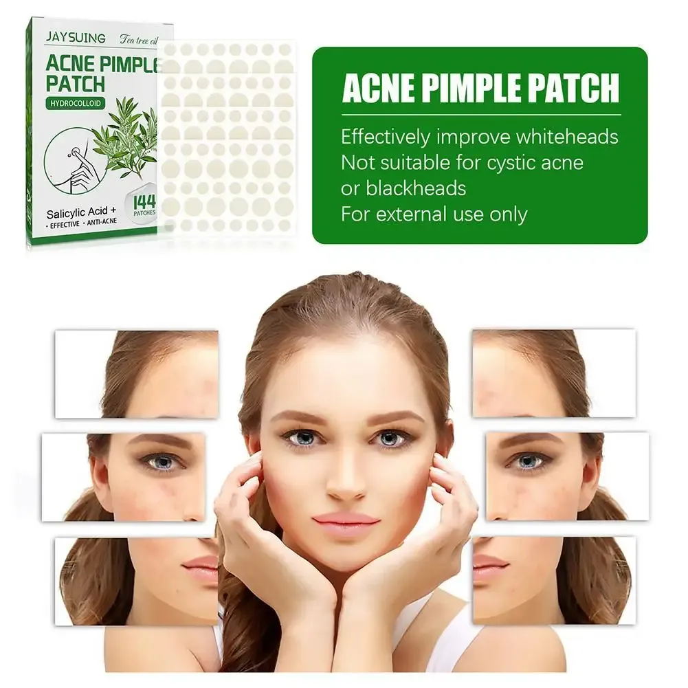 144pcs Hydrocolloid Salicylic Acid Acne Pimple Patches Treatment For Zits Blemishes Tea Tree Oil Control Redness Repair 144pcs Hydrocolloid Salicylic Acid Acne Pimple Patches Treatment For Zits Blemishes Tea Tree Oil Control Redness Repair