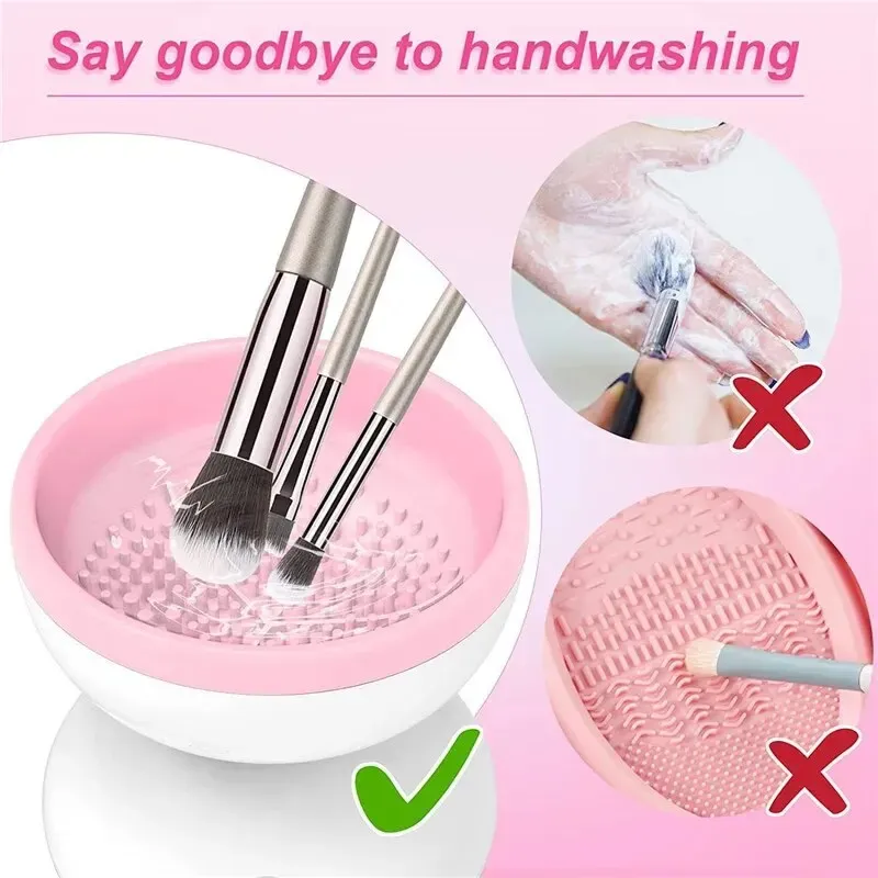 Makeup Brush Cleaner Makeup Tool Powder Puff Makeup Egg Deep Cleaning Box Automatic Quick Dry Brush Washer Makeup Brush Cleaner Makeup Tool Powder Puff Makeup Egg Deep Cleaning Box Automatic Quick Dry Brush Washer