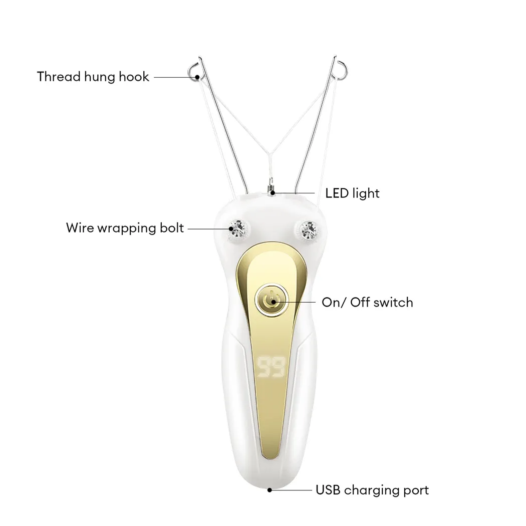 Electric Body Hair Remover Women's Cotton Thread Leg Arm Shaver Razor Lady Beauty Neck Rechargeable Hair Epilator Electric Body Hair Remover Women's Cotton Thread Leg Arm Shaver Razor Lady Beauty Neck Rechargeable Hair Epilator