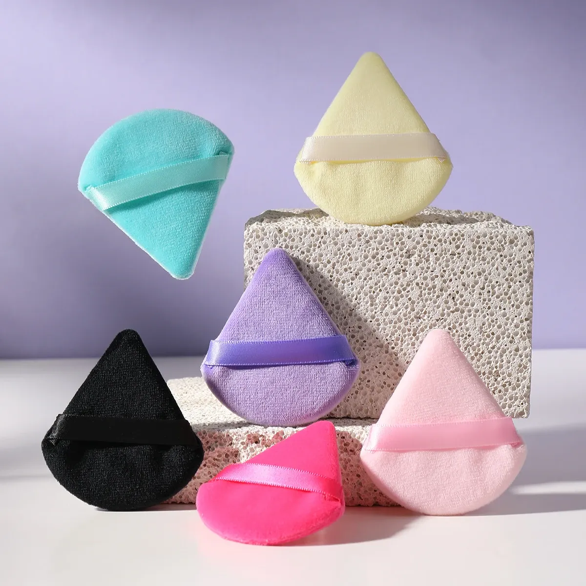 10/20Pcs Triangle Velvet Powder Puff Pizza Flours Mini Face Makeup sponge Cosmetics Washable Lightweight Makeup Tool 10/20Pcs Triangle Velvet Powder Puff Pizza Flours Mini Face Makeup sponge Cosmetics Washable Lightweight Makeup Tool