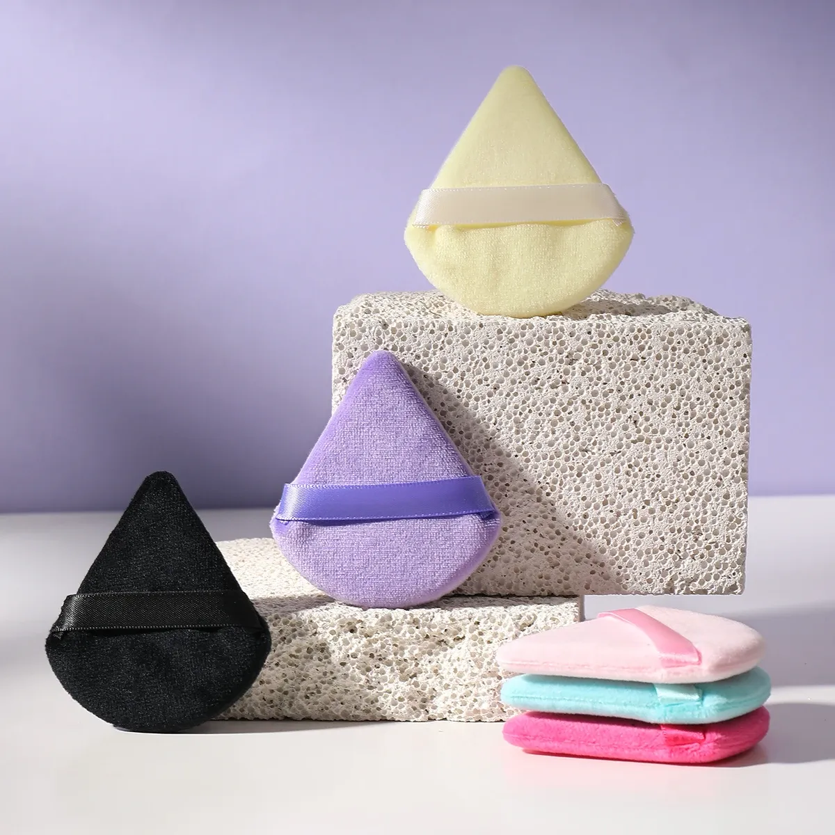 10/20Pcs Triangle Velvet Powder Puff Pizza Flours Mini Face Makeup sponge Cosmetics Washable Lightweight Makeup Tool 10/20Pcs Triangle Velvet Powder Puff Pizza Flours Mini Face Makeup sponge Cosmetics Washable Lightweight Makeup Tool