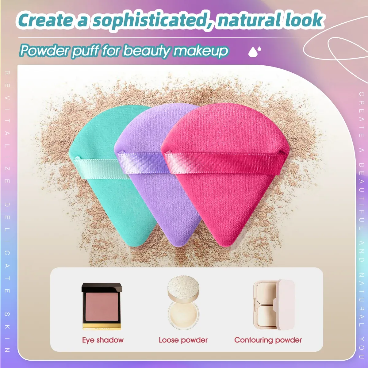 10/20Pcs Triangle Velvet Powder Puff Pizza Flours Mini Face Makeup sponge Cosmetics Washable Lightweight Makeup Tool 10/20Pcs Triangle Velvet Powder Puff Pizza Flours Mini Face Makeup sponge Cosmetics Washable Lightweight Makeup Tool