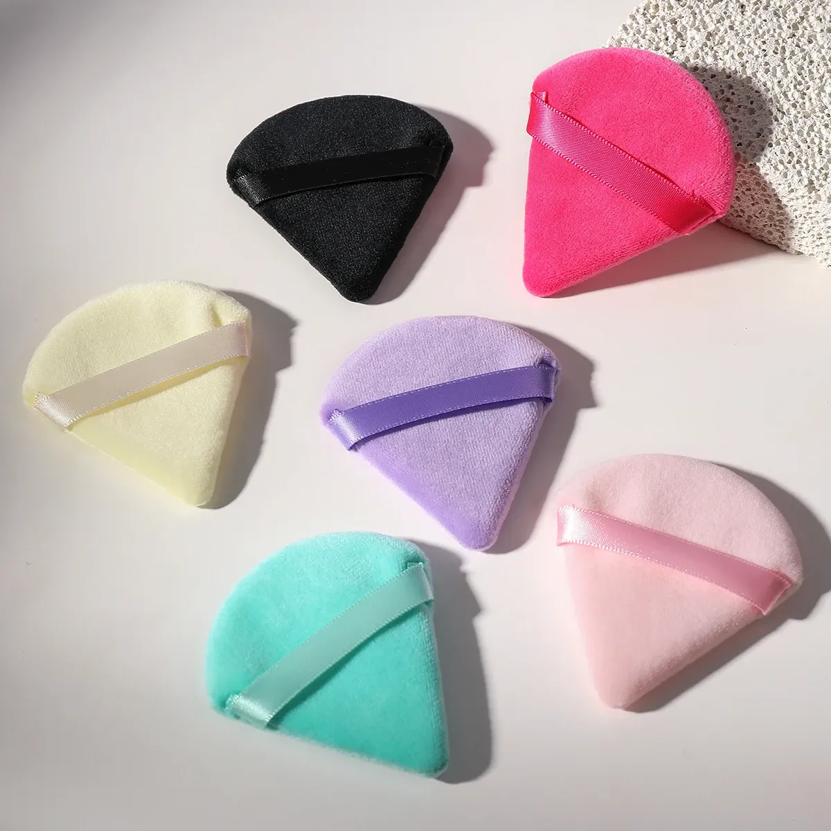 10/20Pcs Triangle Velvet Powder Puff Pizza Flours Mini Face Makeup sponge Cosmetics Washable Lightweight Makeup Tool 10/20Pcs Triangle Velvet Powder Puff Pizza Flours Mini Face Makeup sponge Cosmetics Washable Lightweight Makeup Tool