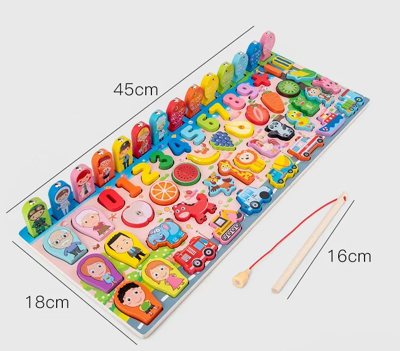 Kids Montessori Educational Wooden Math Toys Children Busy Board Count Shape Colors Match Fishing Puzzle Learning Toys Gifts Kids Montessori Educational Wooden Math Toys Children Busy Board Count Shape Colors Match Fishing Puzzle Learning Toys Gifts