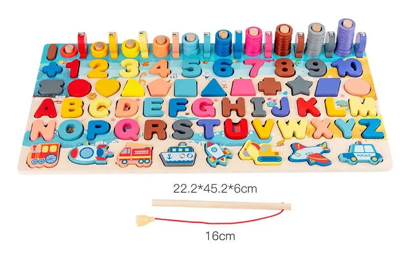 Kids Montessori Educational Wooden Math Toys Children Busy Board Count Shape Colors Match Fishing Puzzle Learning Toys Gifts Kids Montessori Educational Wooden Math Toys Children Busy Board Count Shape Colors Match Fishing Puzzle Learning Toys Gifts