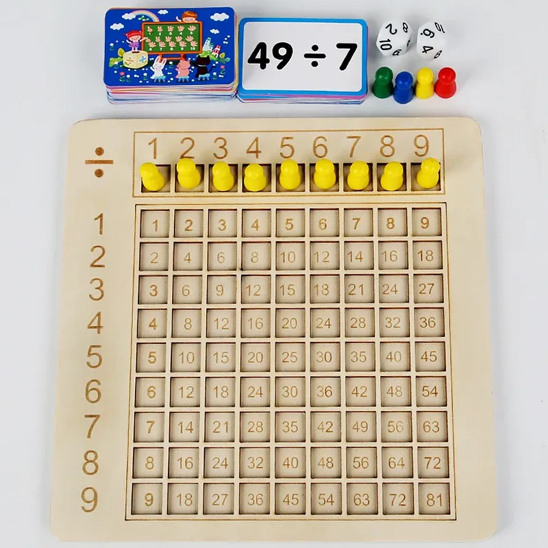99 Multiplication Board Game Wooden Montessori Kids Learning Educational Toys Math Counting Hundred Board Interactive Thinking 99 Multiplication Board Game Wooden Montessori Kids Learning Educational Toys Math Counting Hundred Board Interactive Thinking