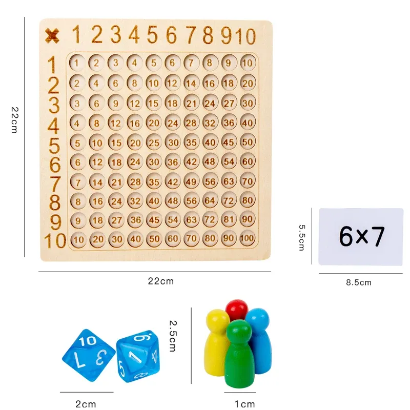 99 Multiplication Board Game Wooden Montessori Kids Learning Educational Toys Math Counting Hundred Board Interactive Thinking 99 Multiplication Board Game Wooden Montessori Kids Learning Educational Toys Math Counting Hundred Board Interactive Thinking