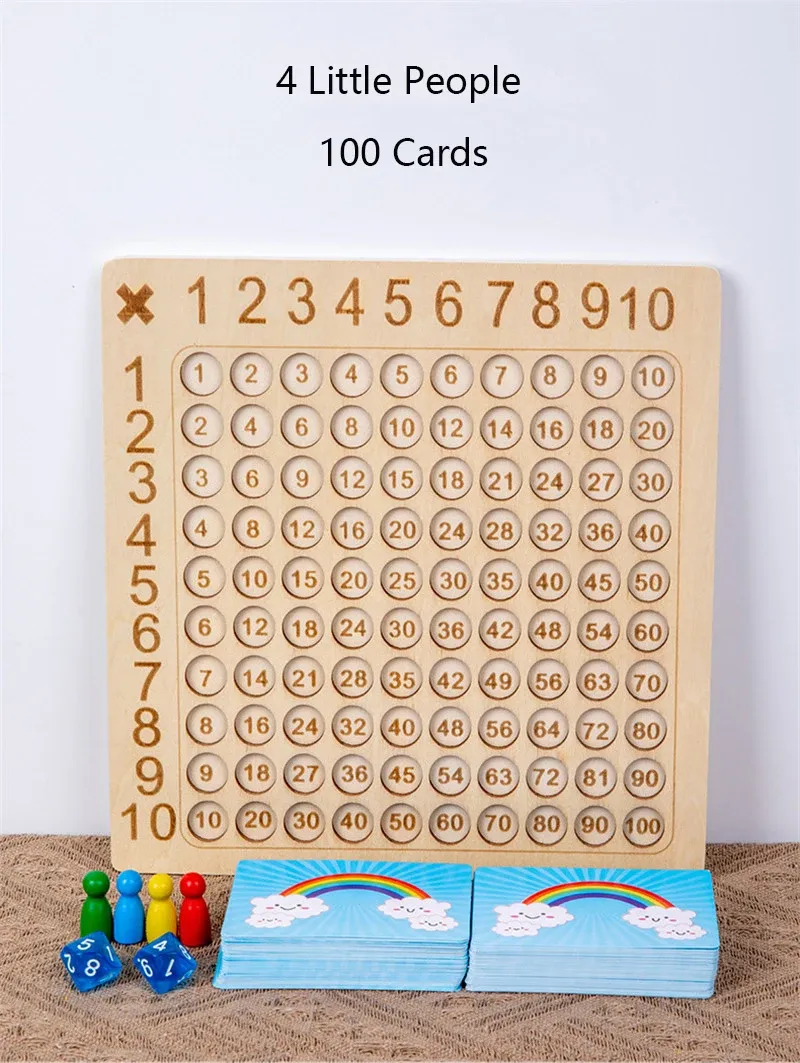 99 Multiplication Board Game Wooden Montessori Kids Learning Educational Toys Math Counting Hundred Board Interactive Thinking 99 Multiplication Board Game Wooden Montessori Kids Learning Educational Toys Math Counting Hundred Board Interactive Thinking